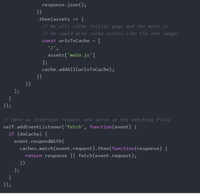 Register a Service worker 