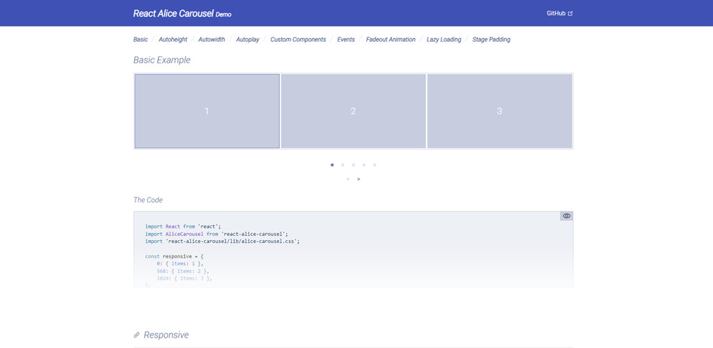 React Alice Carousel