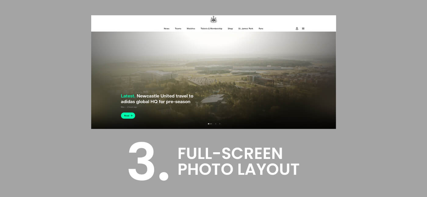 Full-Screen Photo Layout