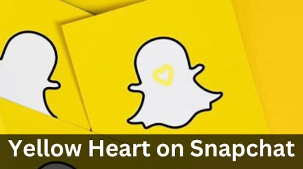 yellow heart in snapchat