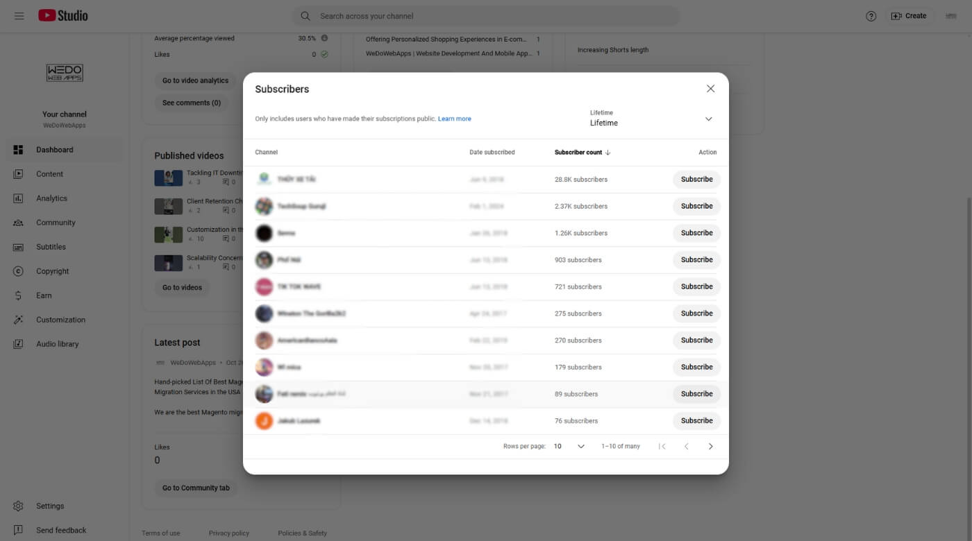 YouTube Subscriber on PC Step 5