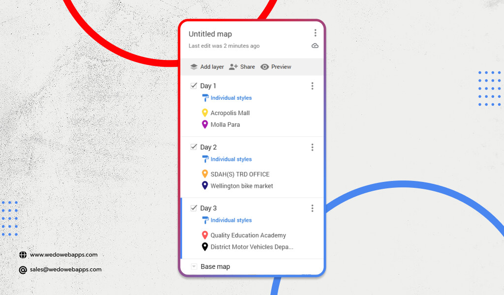 Review Your Customize Route Map 