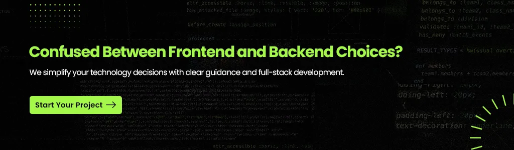 Confused Between Frontend and Backend Choices